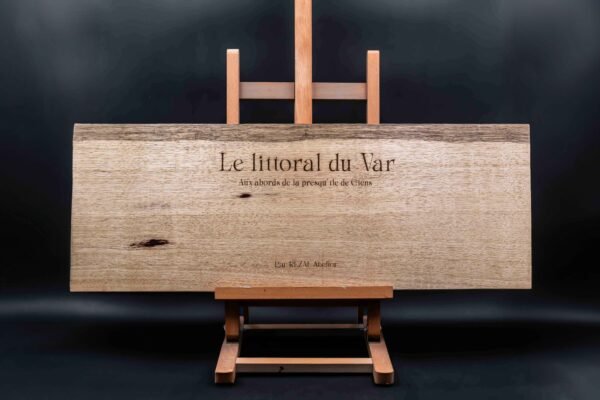 Fresque gravure sur bois - littoral du var