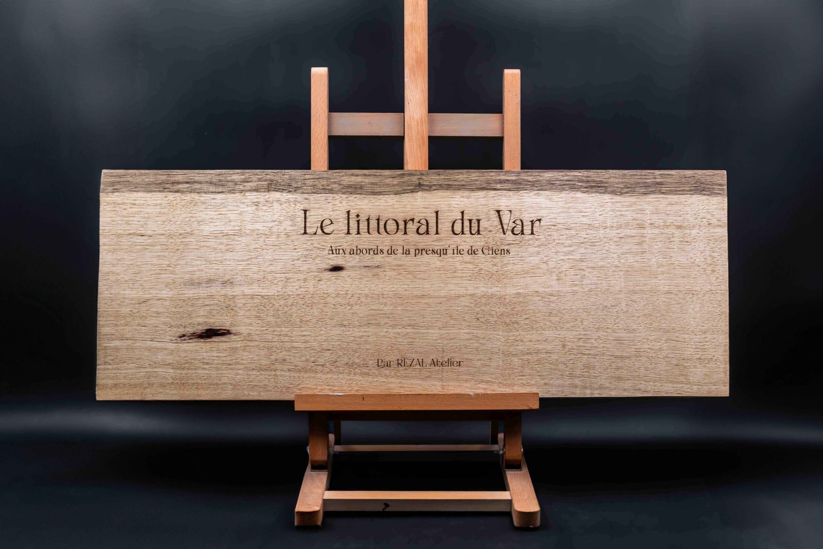 Fresque gravure sur bois - littoral du var